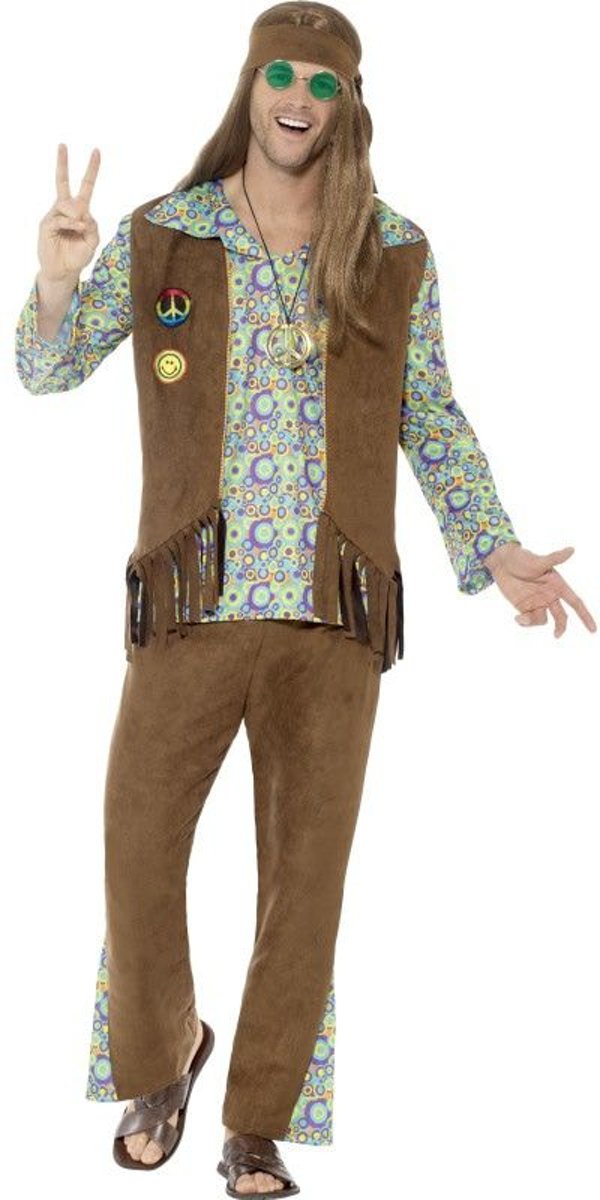 Hippie Kostuum | Crosby High Hippie | Man | Medium | Carnaval kostuum | Verkleedkleding